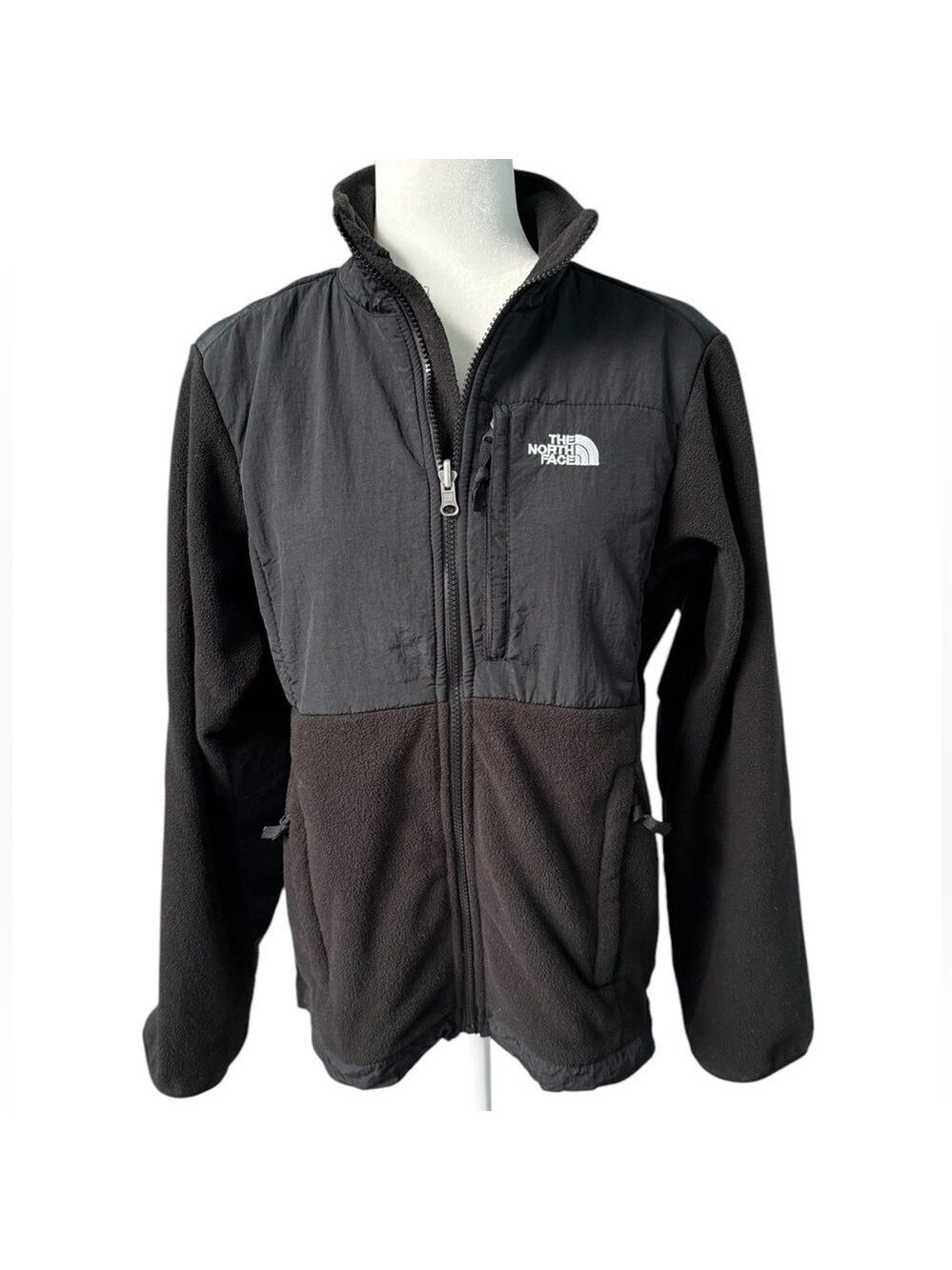 The North Face Girl's Polartec Black Zipper Front Fleece Jacket Size XL